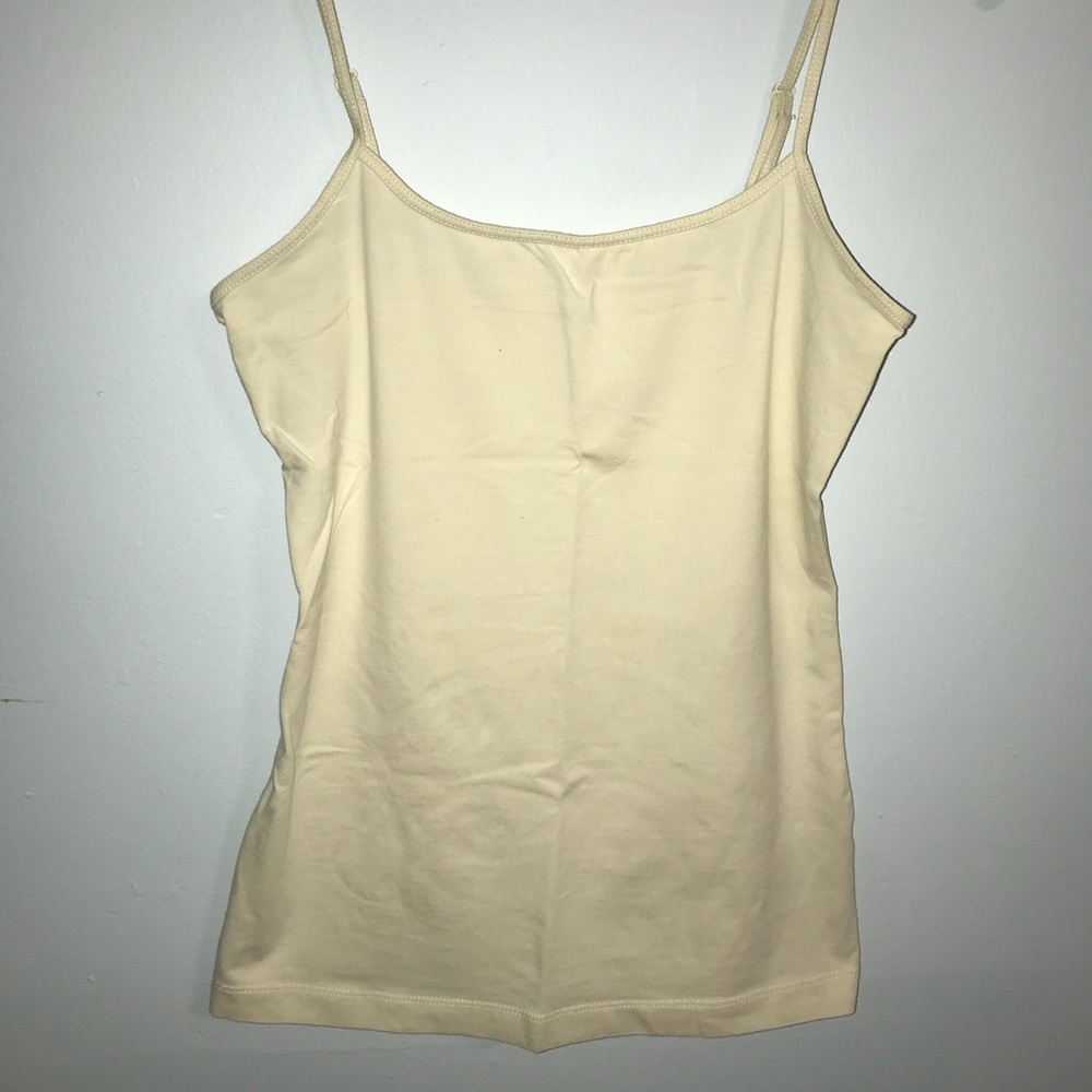 Plain Cream Tank Top